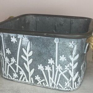 Wildflower Metal Basket